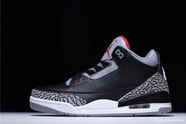 Rep Husky 854262-001 Black Jordan 3 Cement Air 0516